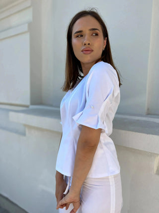 Bluza FREESIA SHORT SLEEVE NEGRU MARIME 38 PEARLMED