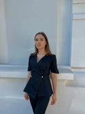 Bluza Ineffable short sleeve BLEUMARIN MARIME 36 PEARLMED